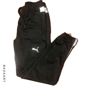 Puma Pants Adult Size Small Black Casual Track Running Joggers Sweatpants